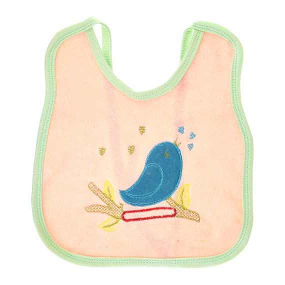 Mix &Max Multi-color Bib with embroidery diaper back size 38*29cm (2 Pieces) #901