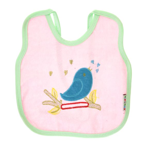 Mix &Max Multi-color Bib with embroidery diaper back size 38*29cm (2 Pieces) #901
