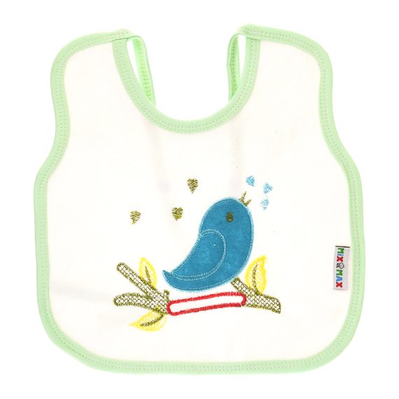 Mix &Max Multi-color Bib with embroidery diaper back size 38*29cm (2 Pieces) #901