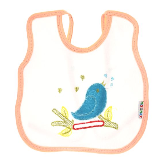 Mix &Max Multi-color Bib with embroidery diaper back size 38*29cm (2 Pieces) #901