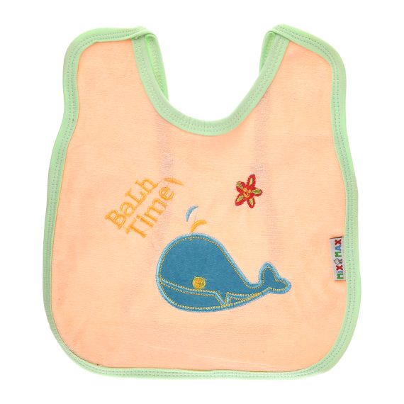 Mix &Max Multi-color Bib with embroidery diaper back size 38*29cm (2 Pieces) #901