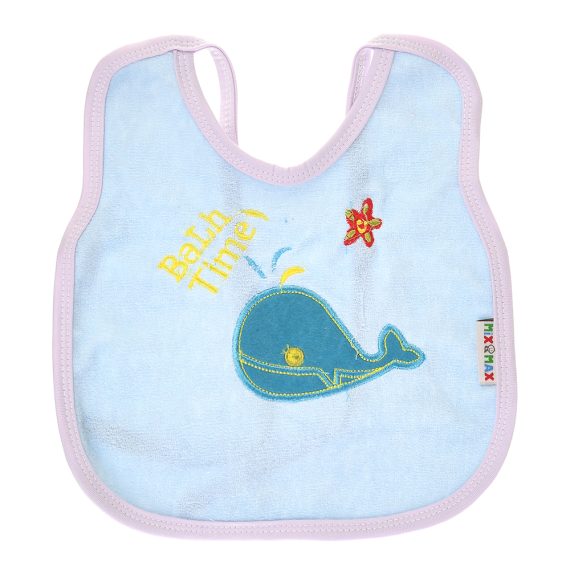 Mix &Max Multi-color Bib with embroidery diaper back size 38*29cm (2 Pieces) #901