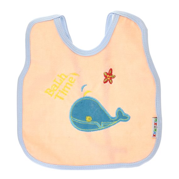 Mix &Max Multi-color Bib with embroidery diaper back size 38*29cm (2 Pieces) #901