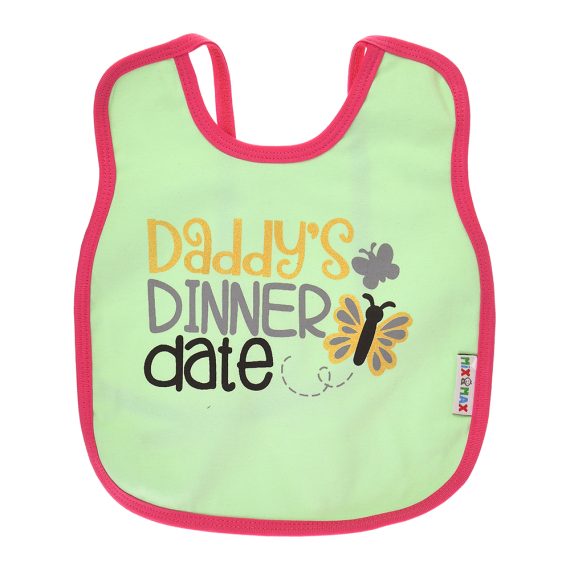 Mix &Max Multi-colors Printed Bib with diaper back size 38*29cm (2 Pieces) Girl #801g