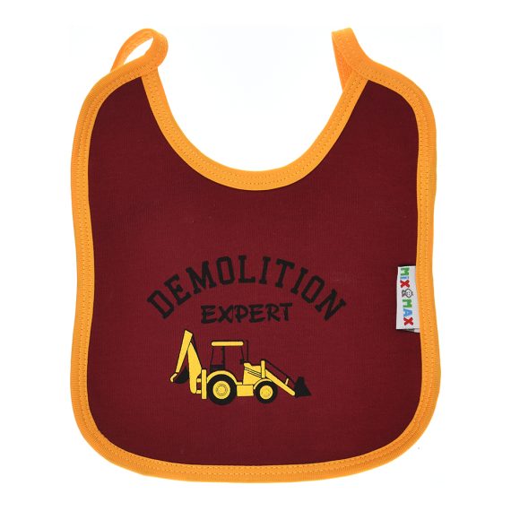 Mix &Max Multi-colors Printed Bib with diaper back size 27*19cm (2 Pieces) Boys #802b