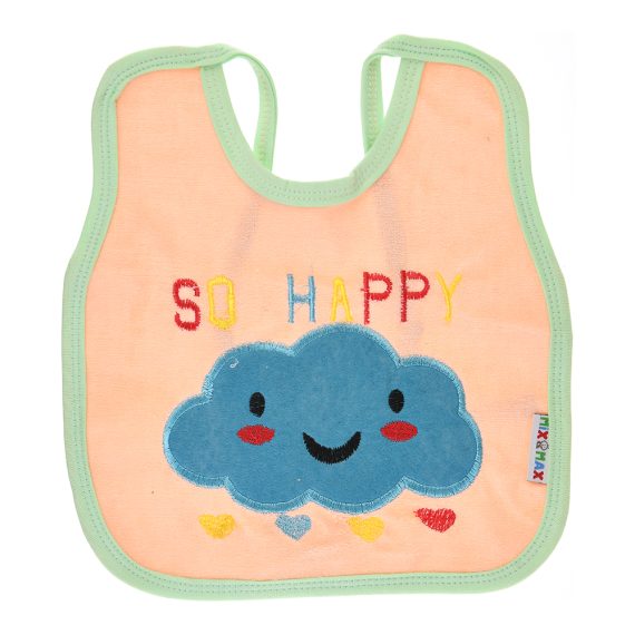 Mix &Max Multi-color Bib with embroidery diaper back size 38*29cm (2 Pieces) #901