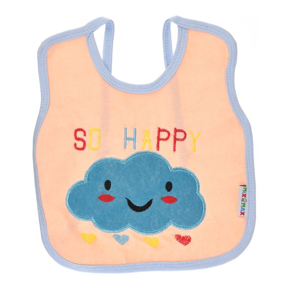 Mix &Max Multi-color Bib with embroidery diaper back size 38*29cm (2 Pieces) #901