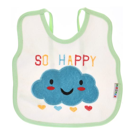 Mix &Max Multi-color Bib with embroidery diaper back size 38*29cm (2 Pieces) #901