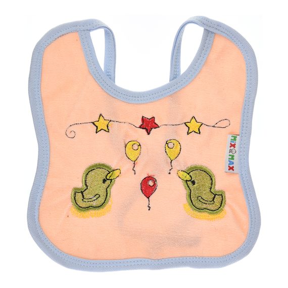 Mix &Max Multi-colors Bib with embroidery with diaper back Average size 27*19cm (2 Pieces) #902