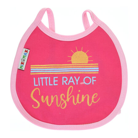 Mix &Max Multi-colors Printed Bib with diaper back Small size 16*19cm (2 Pieces) Girl #803g