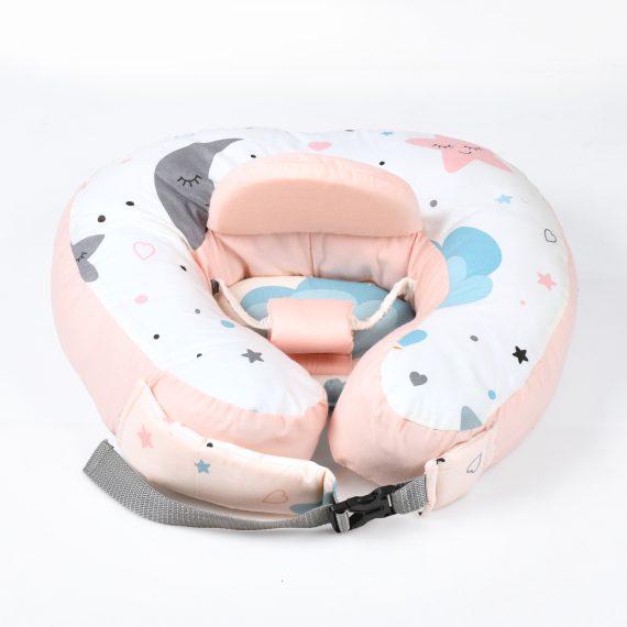 Mix &Max Multi use 2-in-1 Maternity Pillow + Baby sitting help Pillow Cotton 100% # 481
