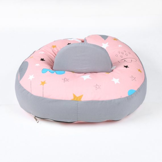 Mix &Max Multi use 2-in-1 Maternity Pillow + Baby sitting help Pillow Cotton 100% # 481