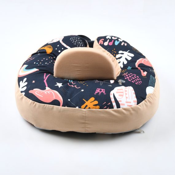 Mix &Max Multi use 2-in-1 Maternity Pillow + Baby sitting help Pillow Cotton 100% # 481