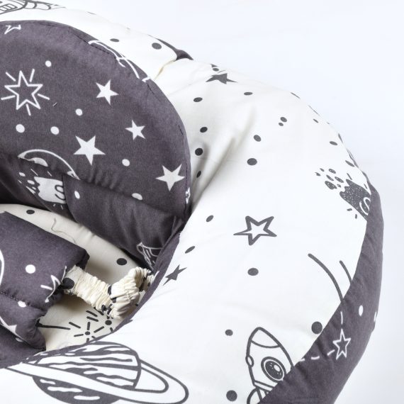 Mix &Max Multi use 2-in-1 Maternity Pillow + Baby sitting help Pillow Cotton 100% # 481
