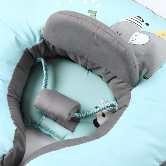 Mix &Max Multi use 2-in-1 Maternity Pillow + Baby sitting help Pillow Cotton 100% # 481