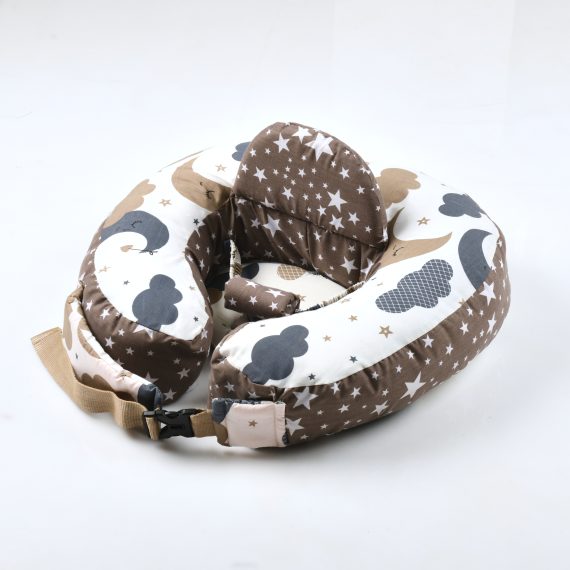 Mix &Max Multi use 2-in-1 Maternity Pillow + Baby sitting help Pillow Cotton 100% # 481