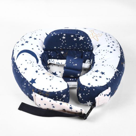 Mix &Max Multi use 2-in-1 Maternity Pillow + Baby sitting help Pillow Cotton 100% # 481