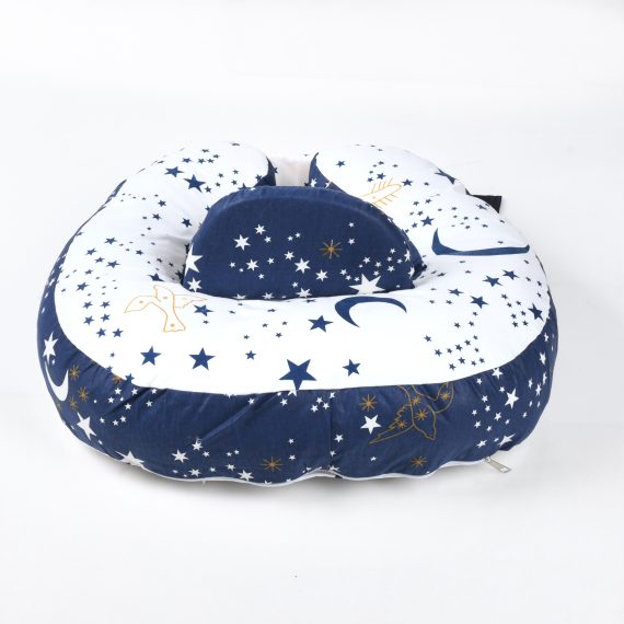 Mix &Max Multi use 2-in-1 Maternity Pillow + Baby sitting help Pillow Cotton 100% # 481